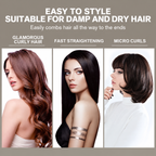 MAIMEITE Saturn 2-in-1 Easy-to-Use 30W Ceramic Hair Straightener & Curly Styler, Black
