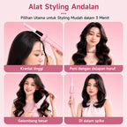 MAIMEITE Hair Styler – 25mm Automatic Curling Iron with Pink Gradient, Fast Heating, Auto Curler