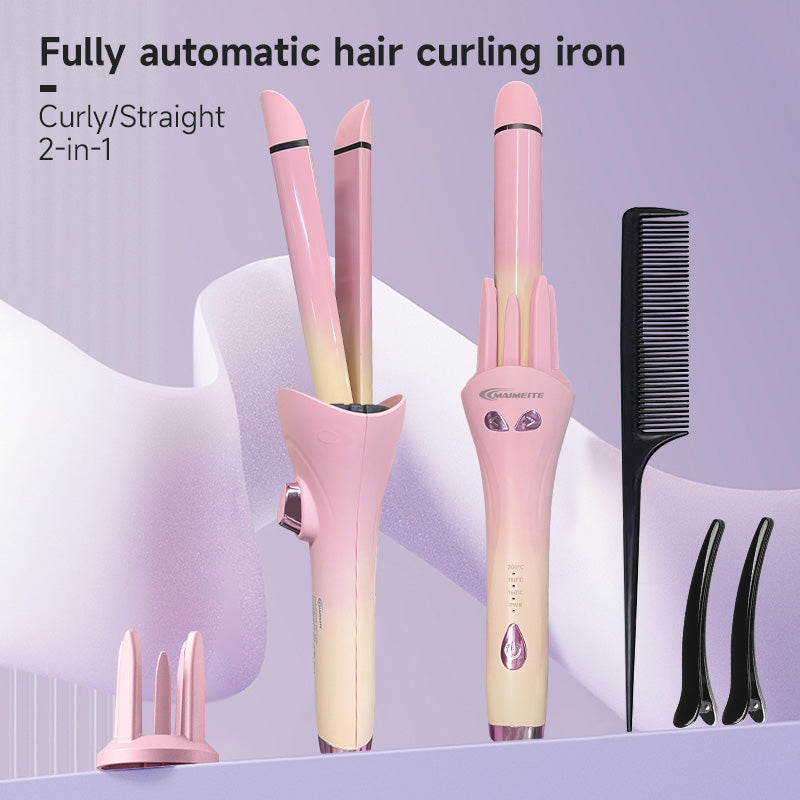 MAIMEITE Pelurus Rambut Keriting 26mm yang Ditingkatkan & Pengeriting Keramik Otomatis, Penata Rambut Keriting