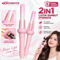 MAIMEITE Hair Styler – 25mm Automatic Curling Iron with Pink Gradient, Fast Heating, Auto Curler