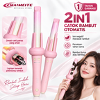 MAIMEITE Hair Styler – 25mm Automatic Curling Iron with Pink Gradient, Fast Heating, Auto Curler