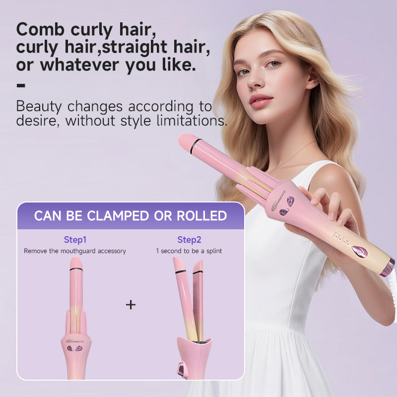 MAIMEITE Pelurus Rambut Keriting 26mm yang Ditingkatkan & Pengeriting Keramik Otomatis, Penata Rambut Keriting