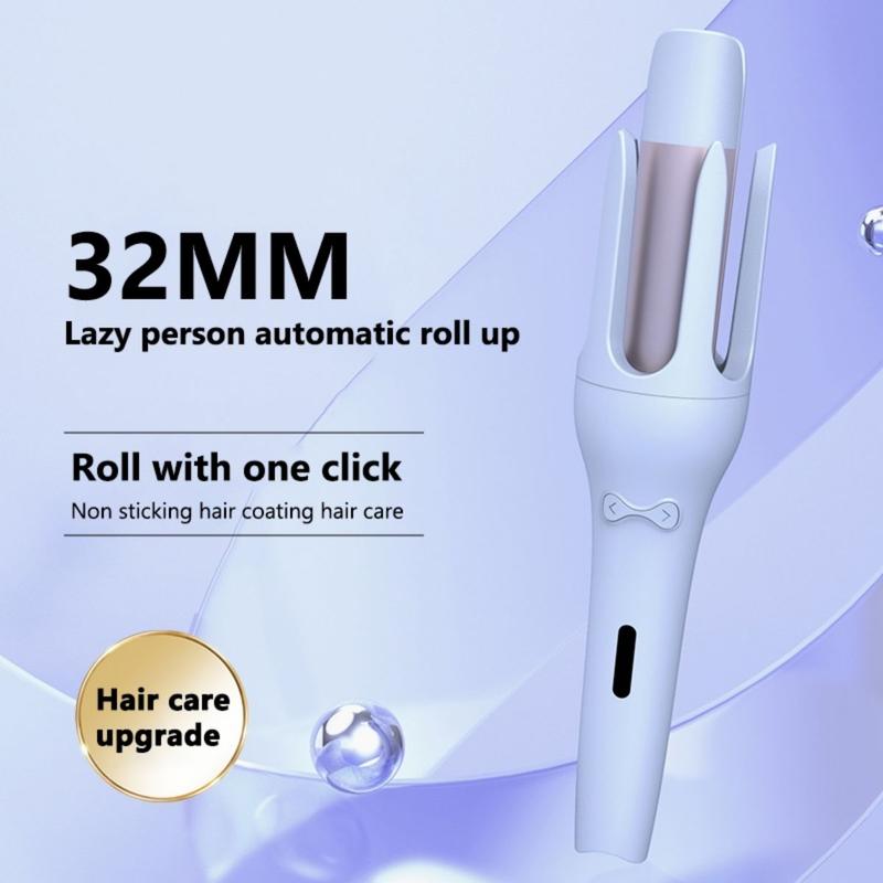 MAIMEITE 32mm Ceramic Hair Straightener & Automatic Curler, Curly Hair Curling Iron with Negative Ion, Hair Curler