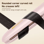 MAIMEITE 2-in-1 LCD Hair Straightener, Professional Portable Curly & Straight Hair Styler, Keratin Ceramic Curling Iron