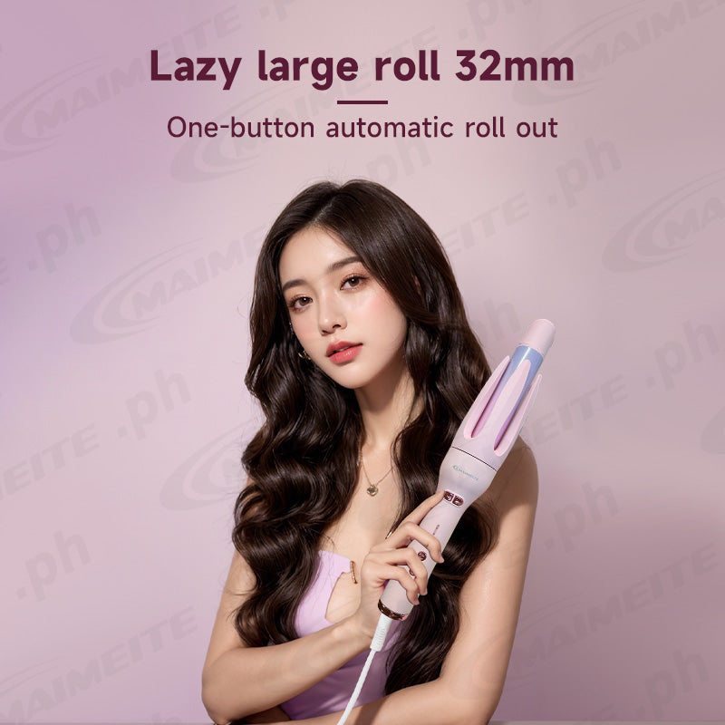 MAIMEITE 2-in-1 Automatic Curly Hair Straightener & Curler, Automatic Hair Curling Iron, Negative Ion, Curly Hair Straightener, Fast Heating, Reminder