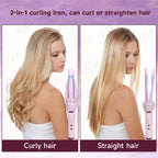 Alisador y rizador automático 2 en 1 para cabello rizado MAIMEITE, rizador automático para cabello, iones negativos, alisador para cabello rizado, calentamiento rápido, recordatorio