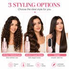 MAIMEITE 4-in-1 Upgraded Ceramic Automatic Curling Iron & Hair Straightener, Multifunctional Hair Styler with Straightener Comb and Hair Clip