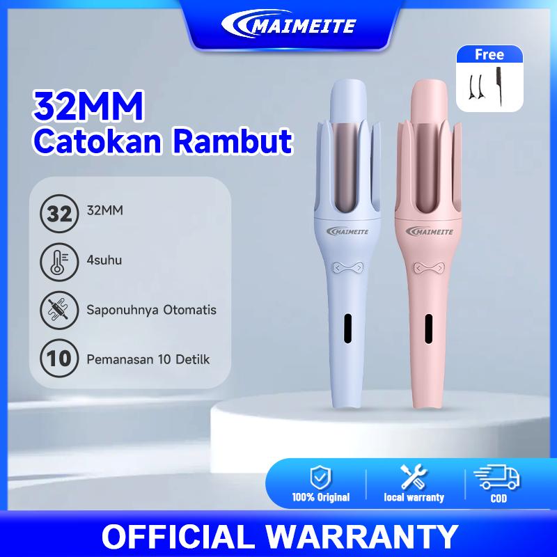 MAIMEITE 32mm Ceramic Hair Straightener & Automatic Curler, Curly Hair Curling Iron with Negative Ion, Hair Curler