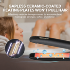 MAIMEITE Saturn 2-in-1 Easy-to-Use 30W Ceramic Hair Straightener & Curly Styler, Black